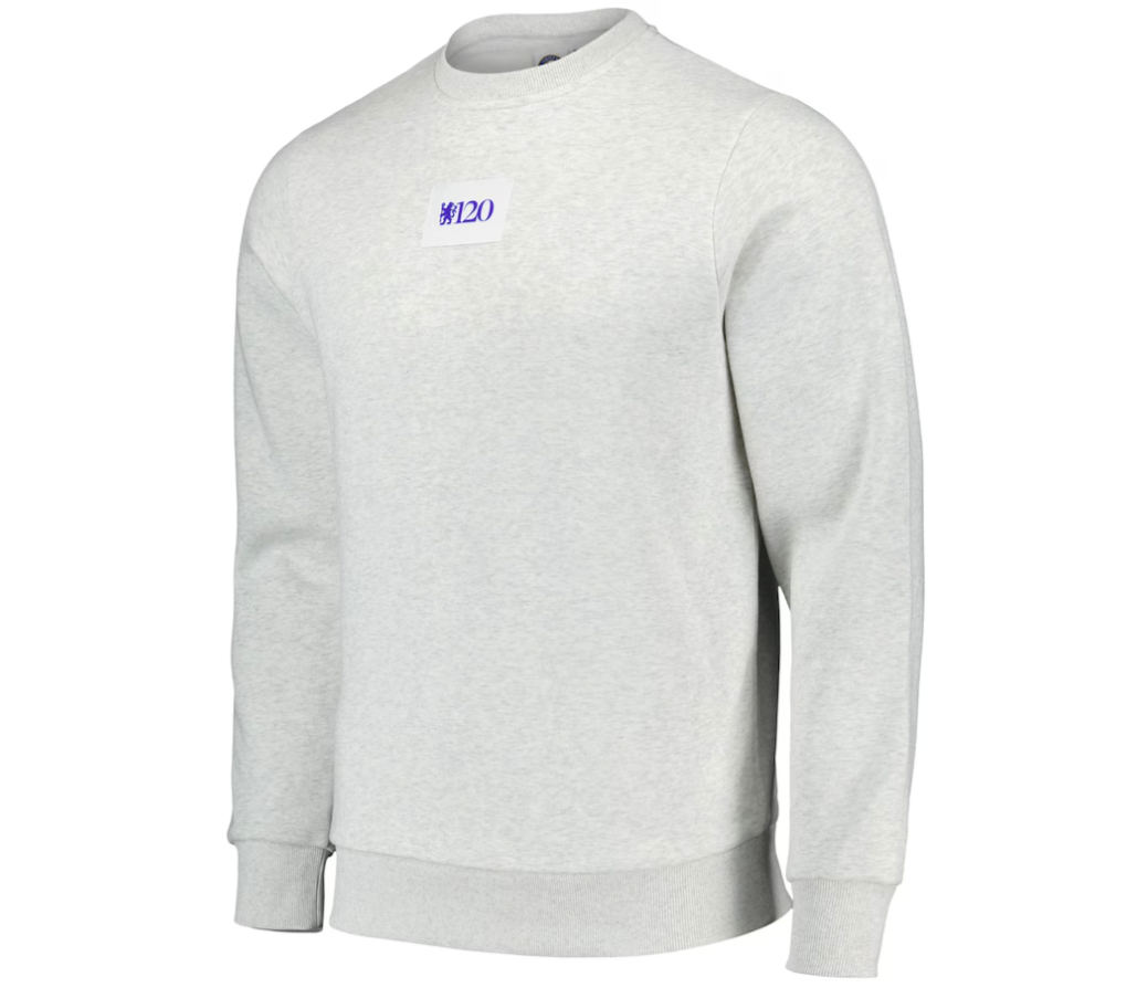 เสื้อสเวตเชิ้ตเชลซีที่ระลึก 120 ปี 120 Year Anniversary CFC LDN สีเทาของแท้