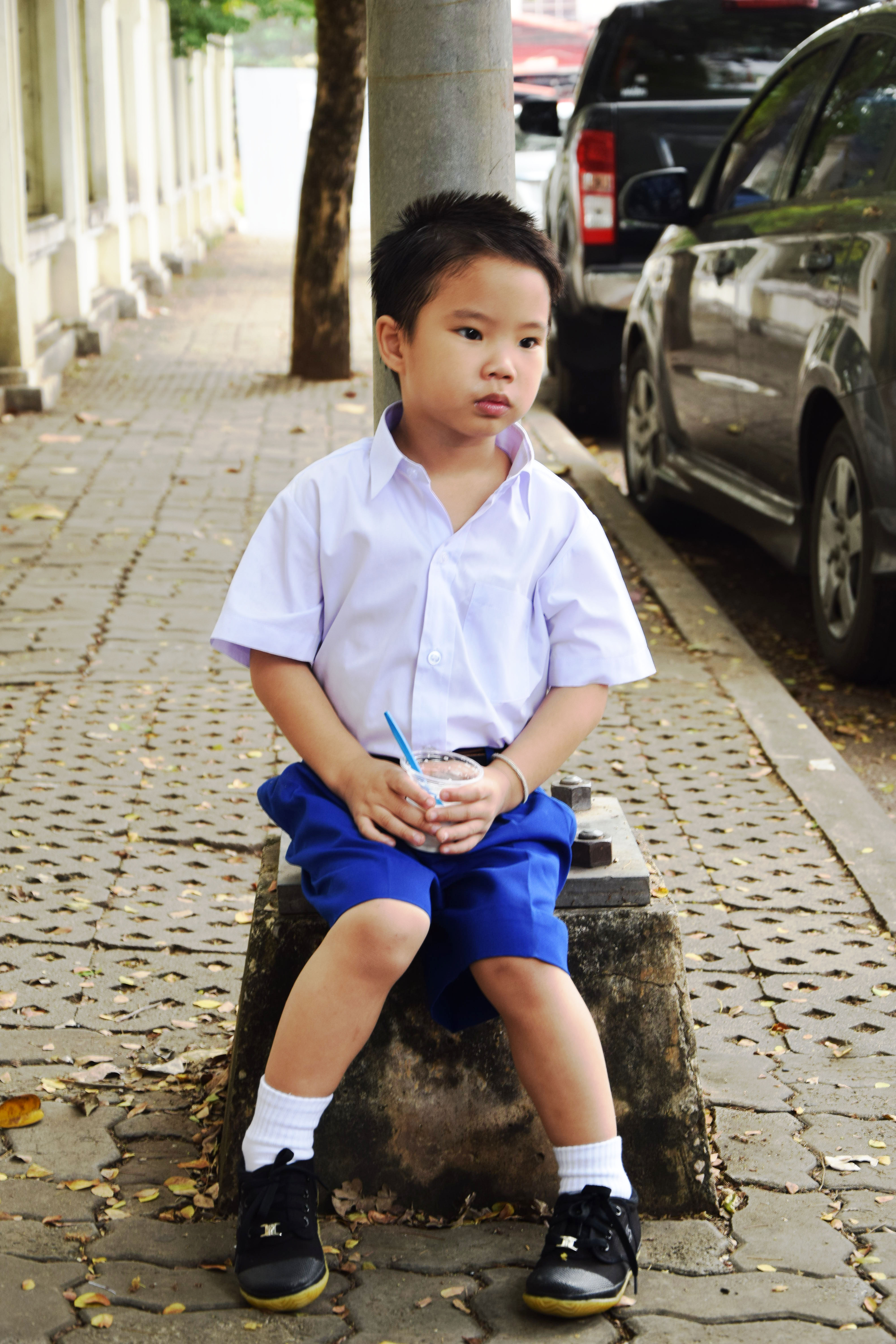 กางเกงนักเรียนผ้าโทเรสีน้ำเงิน