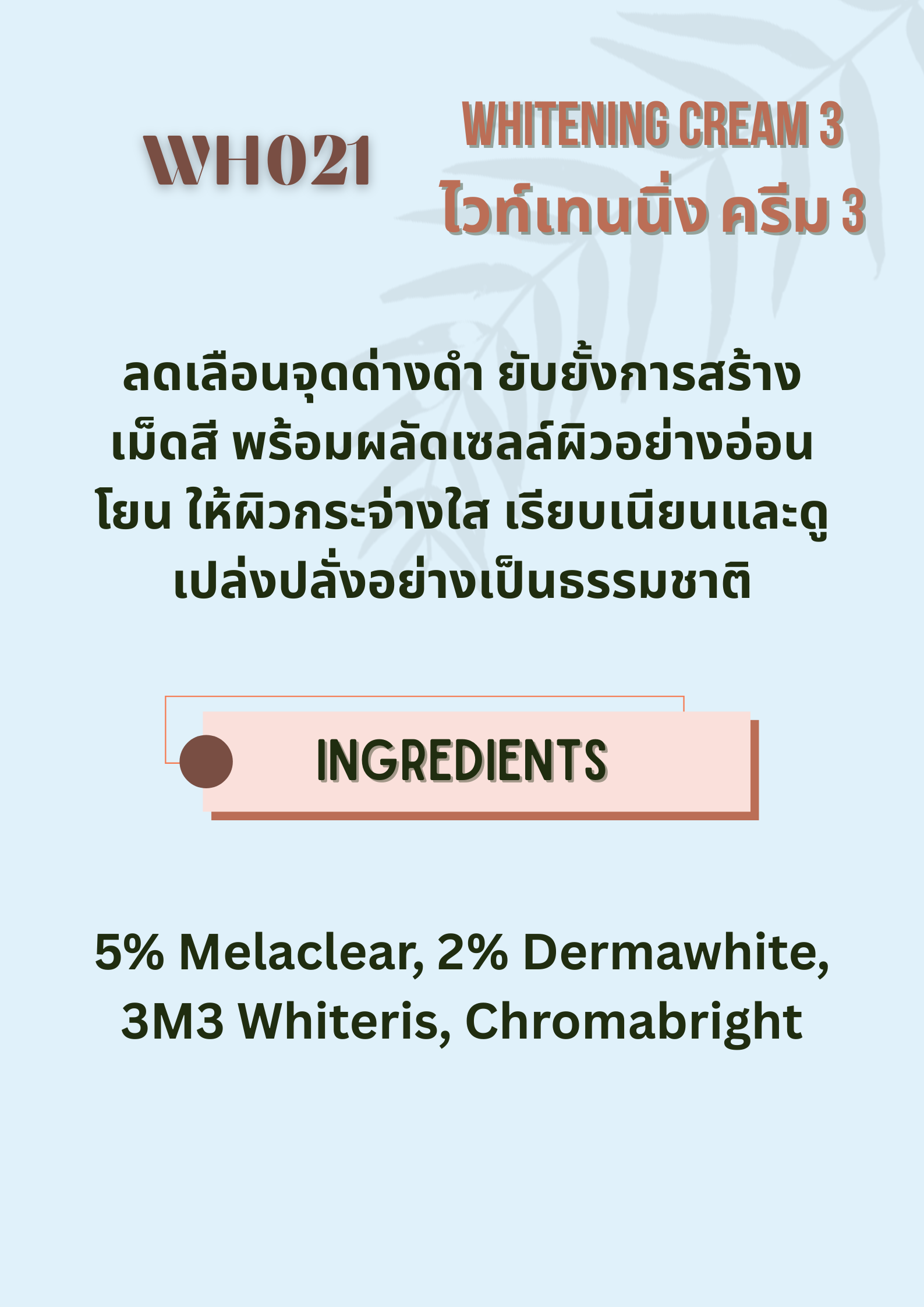 WH021 Whitening Cream 3