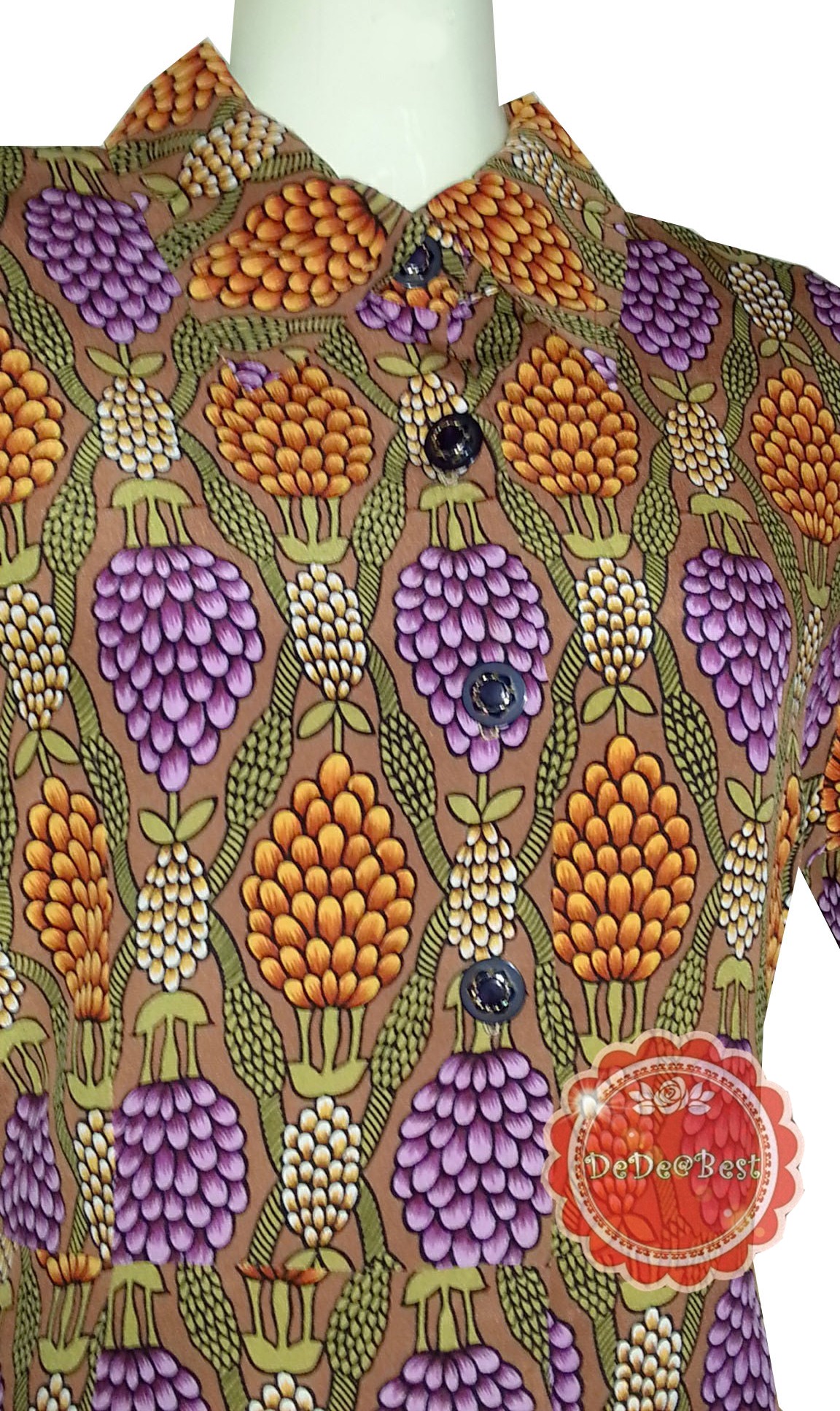 ขายแล้วค่ะD56:Vintage dress เดรสวินเทจปกเชิ้ต ลายสวย ! ส่งฟรีค่าาา.. !!❤