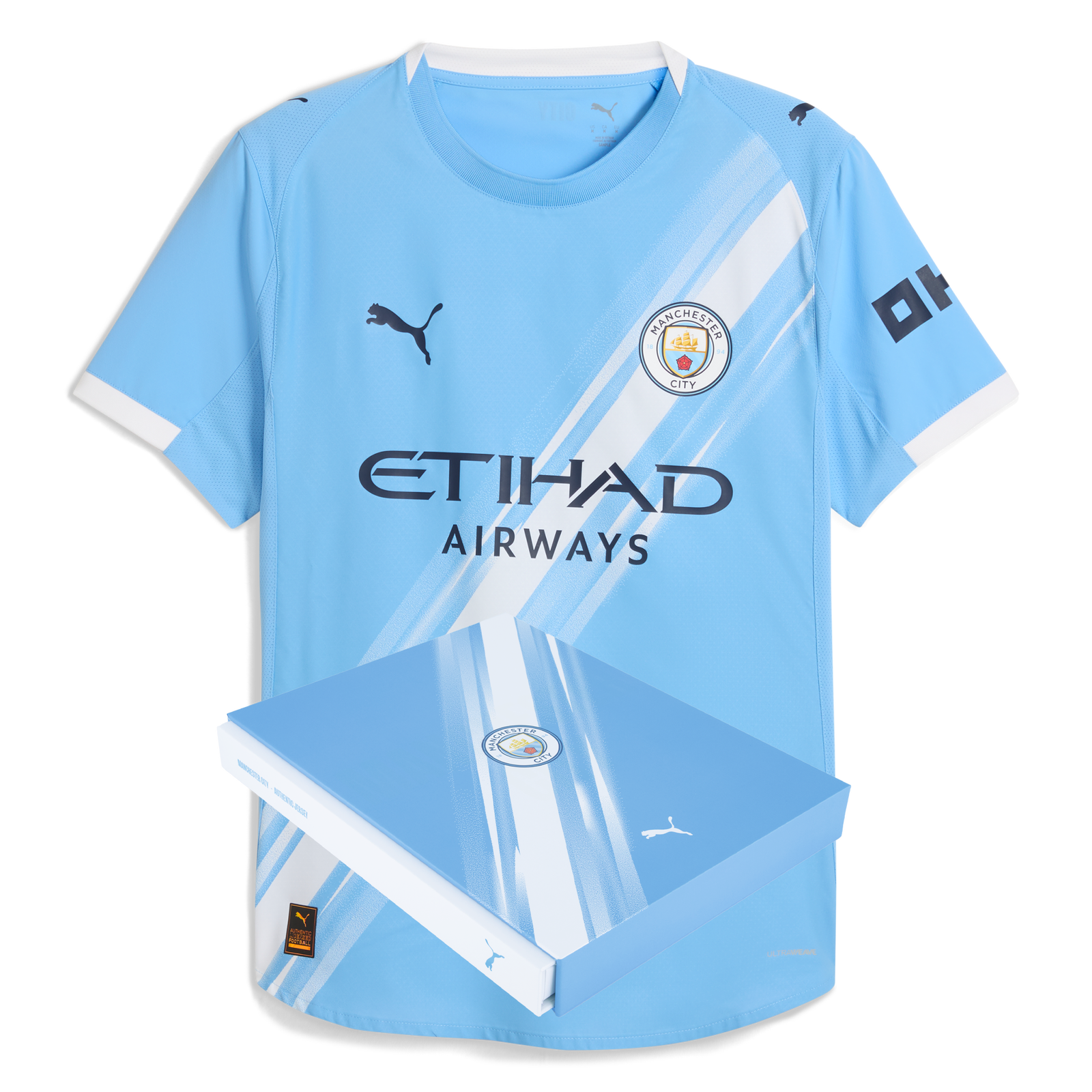 เสื้อแมนเชสเตอร์ ซิตี้ 2025 2026 ทีมเหย้ารุ่นนักเตะ Authentic Home มีกล่องของแท้