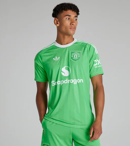 เสื้อผู้รักษาประตูแมนเชสเตอร์ ยูไนเต็ด 2025 2026 ชุดที่3 แขนสั้นสีเขียวของแท้