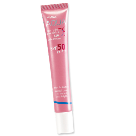 *พร้อมส่ง* Mistine AQUA base hydra pink perfect facial mousse SPF50 PA+++ กันแดดเนื้อมูส สูตรน้ำ กล้าท้าแดดได้ทันทีไม่ต้องรอ 20 นาที