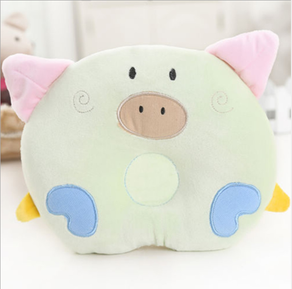 หมอนหลุมเด็กอ่อน หมูน้อยนุ่มนิ่ม ปักผ้าคละสี