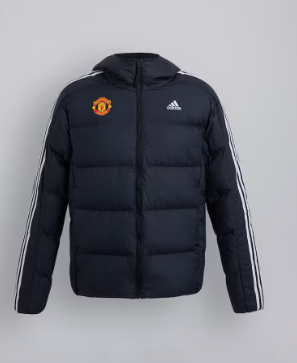 เสื้อแจ็คเก็ตแมนเชสเตอร์ ยูไนเต็ด Essentials Midweight Down Hooded Jacket สีกรมท่าของแท้