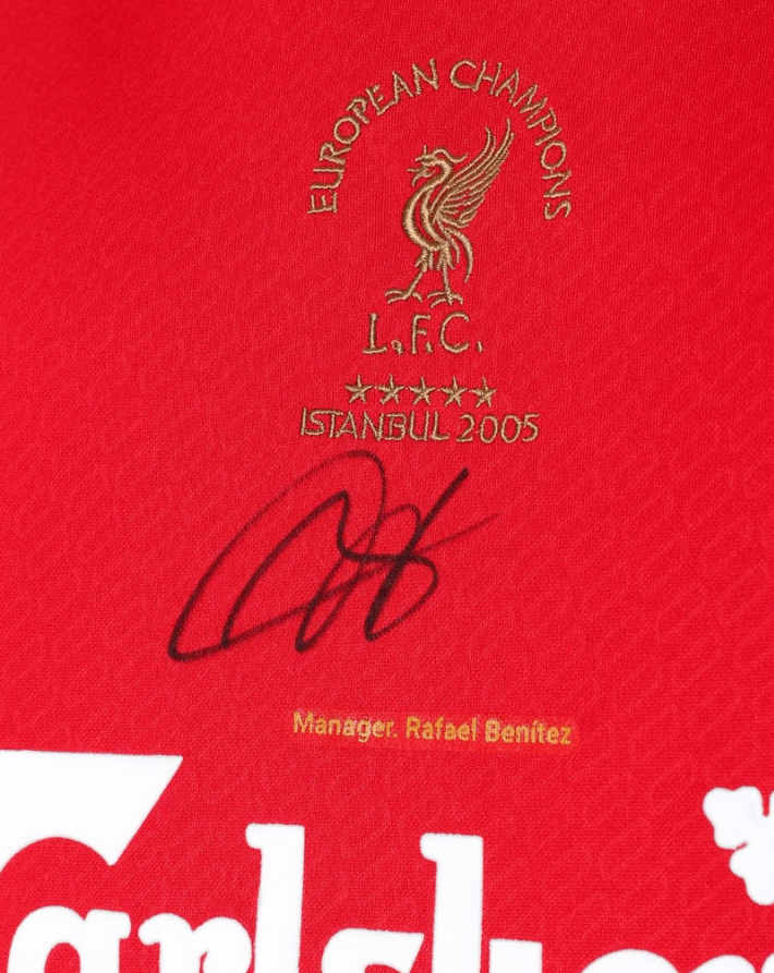 เสื้อลิเวอร์พูลพร้อมลายเซ็นต์ 11 นักเตะตัวจริง Istanbul 2005 มีใบเซอร์ฯ Limited-Edition ถึง 500 ชิ้นทั่วโลก ของแท้