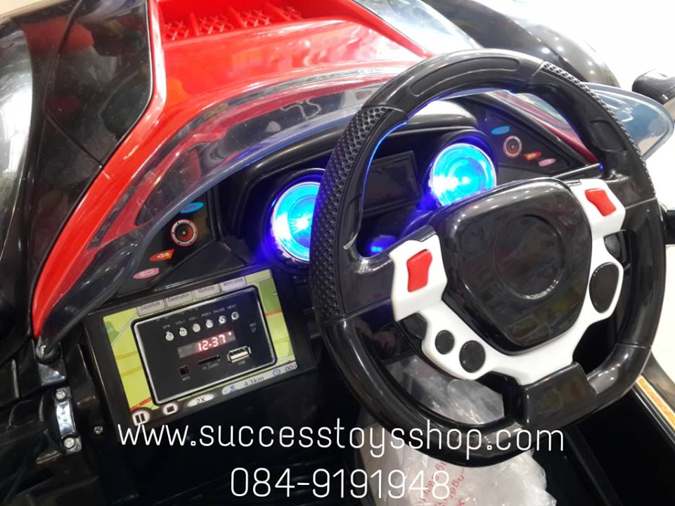 รถแบตเตอรี่เด็กนั่งไฟฟ้า รุ่น zw3133 ยี่ห้อ เฟอรารี่ปีกนก 2 มอเตอร์ เล่น usb/sd/fm ได้ มี 3 สี ดำแดง น้ำเงินขาว แดงขาว