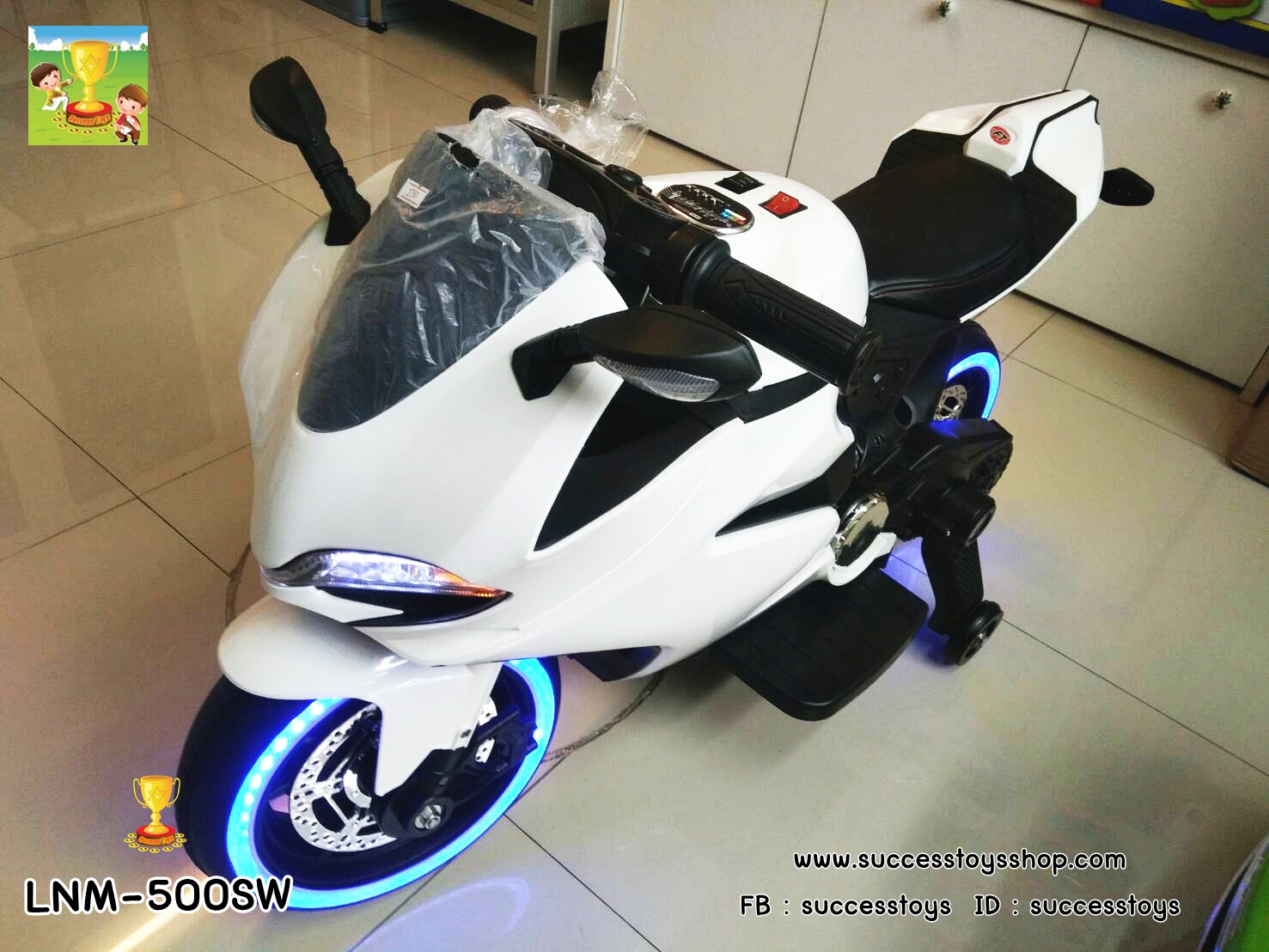 LNM-500SW รถมอเตอร์ไซต์แบตเตอรรี่ ดูคาติ สีขาว