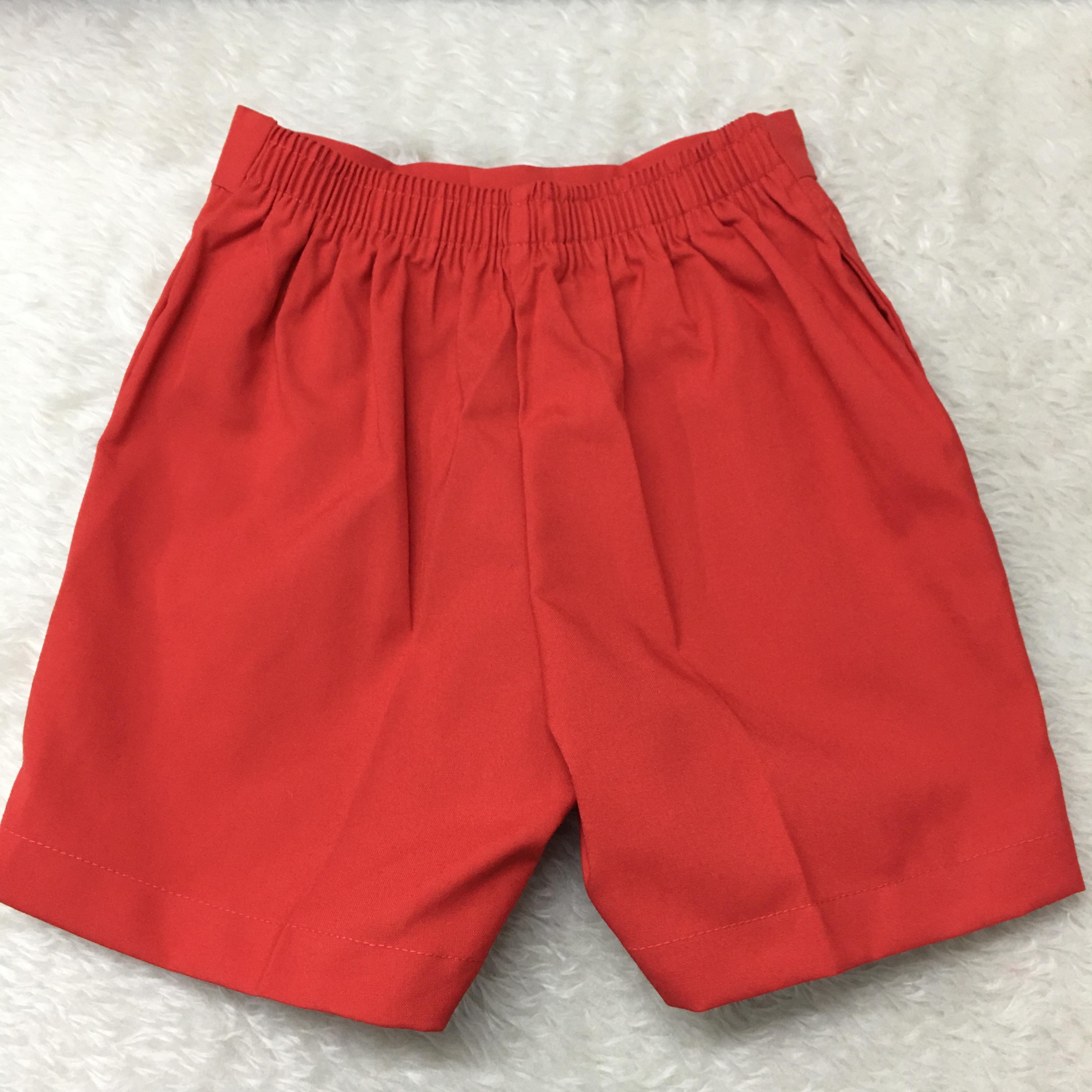 กางเกงนักเรียนสีแดง ซิปผ่าหน้า (มาตราฐาน Muangdek)