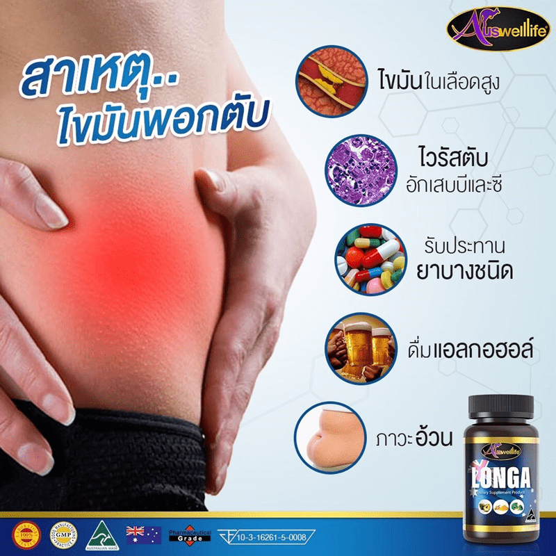 Longa ลอนก้า อาหารเสริม ล้างพิษตับ ดีท็อกซ์ตับ จากออสเตรเลีย