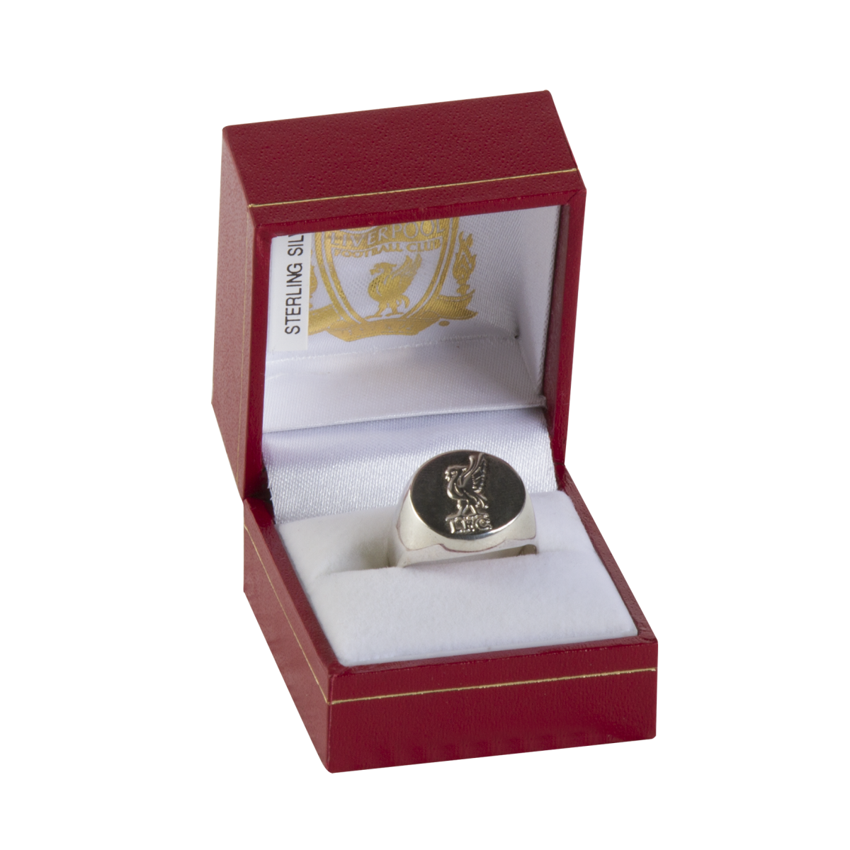 แหวนที่ระลึกลิเวอร์พูล ของแท้ 100% Liverpool FC Round Silver Liverbird Ring - Small