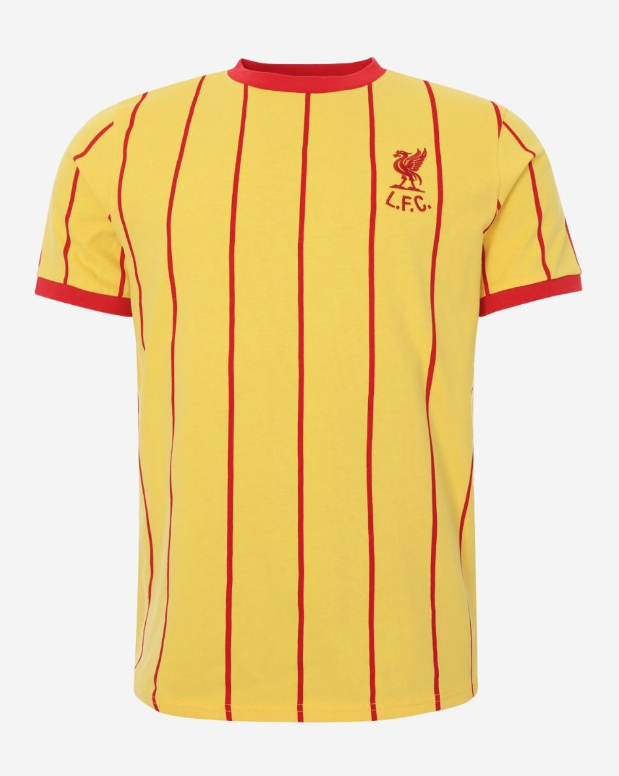 เสื้อทีเชิ้ตลิเวอร์พูล Heritage 82 Yellow Away ของแท้