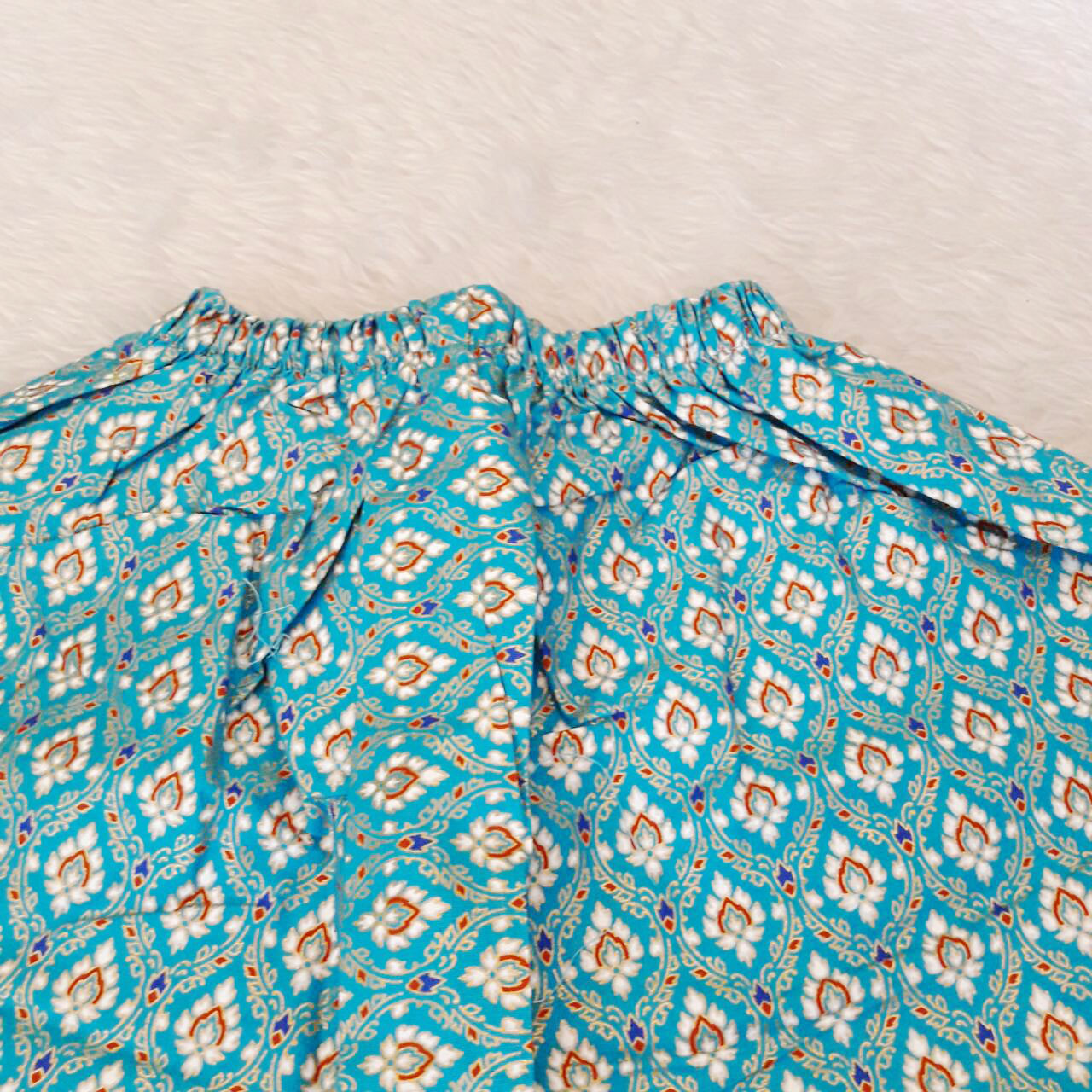 ชุดไทยเด็กชายแขนสั้น โจงกระเบน ผ้ามัน พร้อมผ้าคาดเอว Size 2-14