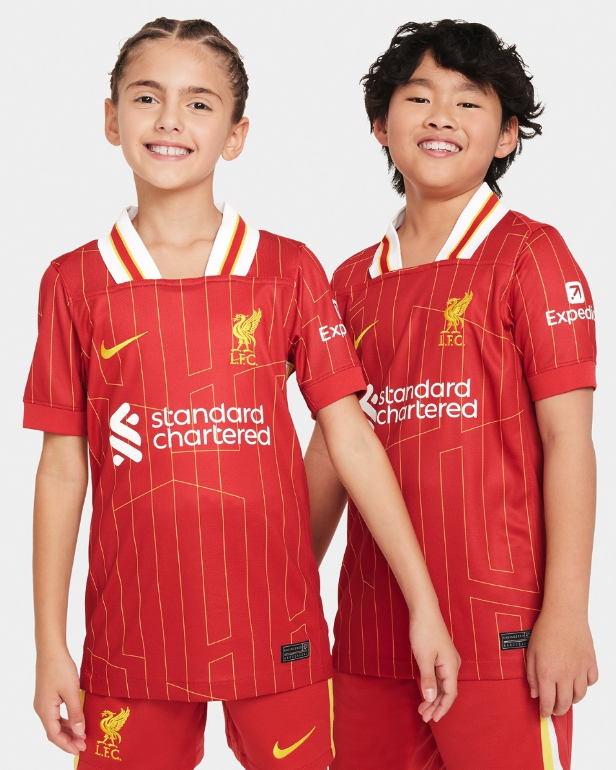 เสื้อเด็กลิเวอร์พูล 2024 2025 ทีมเหย้า Nike Youth 24/25 Home Stadium ของแท้
