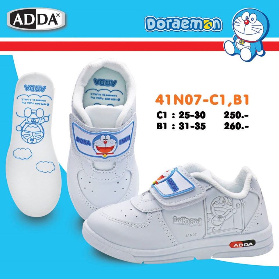 รองเท้าพละเด็กอนุบาล ADDA ลาย Doraemon พร้อมปัก