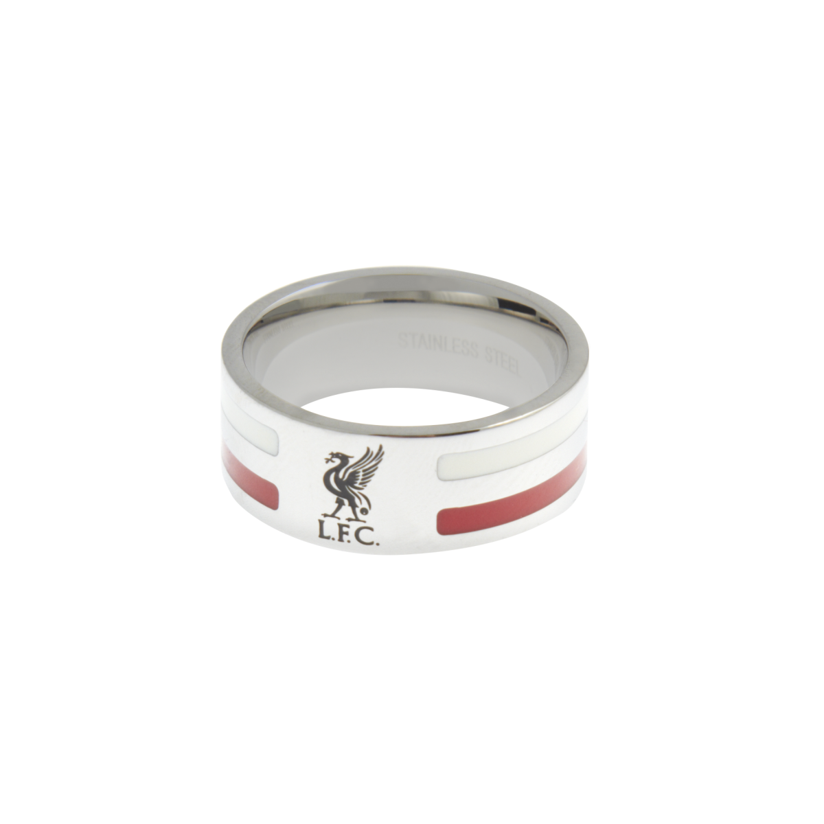 แหวนที่ระลึกลิเวอร์พูล ของแท้ 100% Liverpool FC Mens Colour Stripe Band Ring