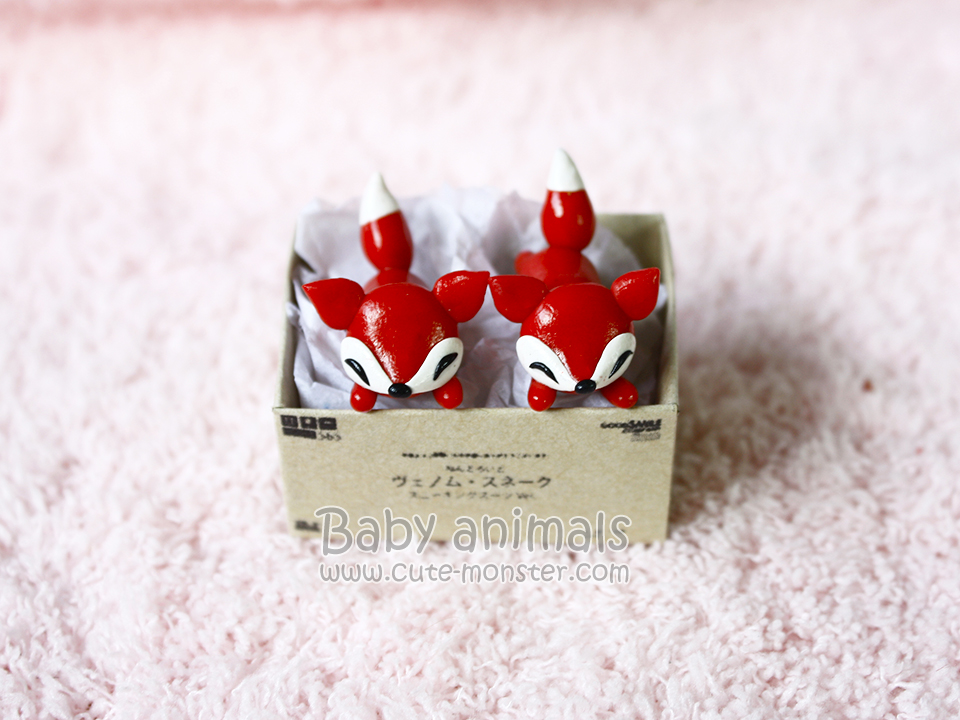 ต่างหูดินปั้น Baby red fox