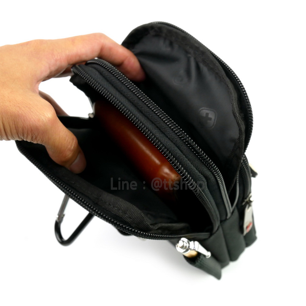 DAKAR กระเป๋าหนังคาดเอว ใบใหญ่ แนวตั้ง ใส่มือถือขนาด 5 - 6.5 นิ้ว (0611)