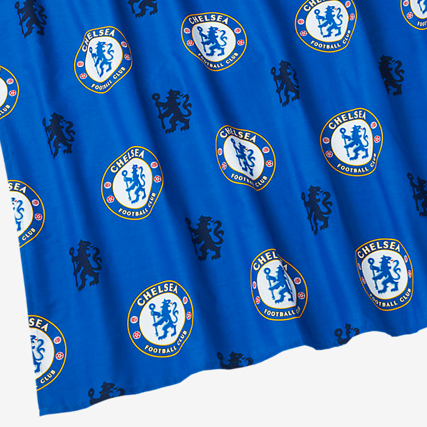 ผ้าม่านลายเชลซี Chelsea FC 183cm approx. Repeat Crest Curtains ของแท้
