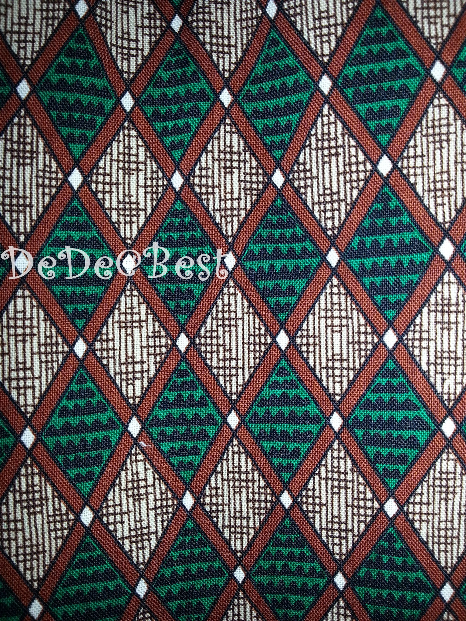 ขายแล้วค่ะD54:Vintage dress เดรสวินเทจลายกราฟฟิคสีเขียวและสีน้ำตาล (Brand Lady Lover ISETAN TOKYO) ! ส่งฟรีค่าาา.. !!❤