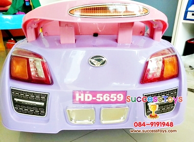รถแบตเตอรี่เด็กนั่ง รุ่น HD5659 ยี่ห้อ อัลฟ่าโรมิโอ มี 2 สี ชมพูม่วง แดงดำ
