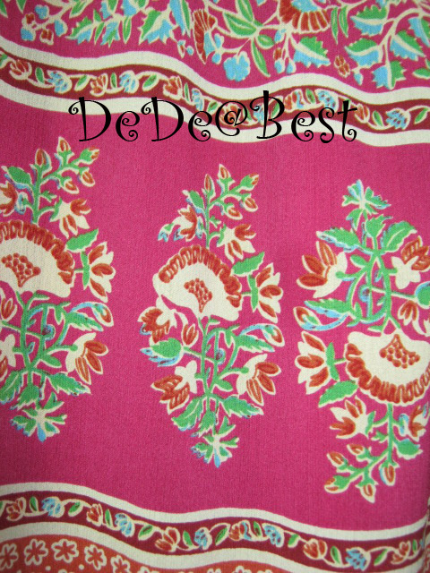 ขายแล้วค่ะ S4:Vintage skirt กระโปรงวินเทจสีชมพูลายสวย❤