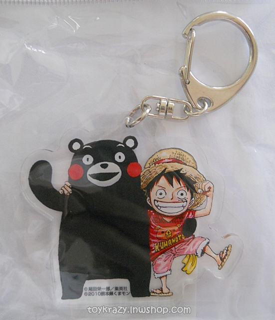 One Piece x Kumamon Acrylic Keychain : Luffy & Kumamon