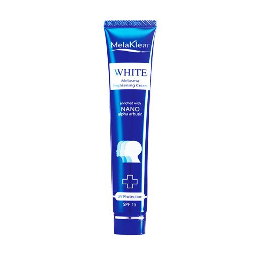 ครีมทาฝ้ากลางวัน White Skin Melasma Brightening Cream เพิ่มนาโนอาร์บูติน 2 เท่า หน้าขาวใสไม่ต้องรอนาน