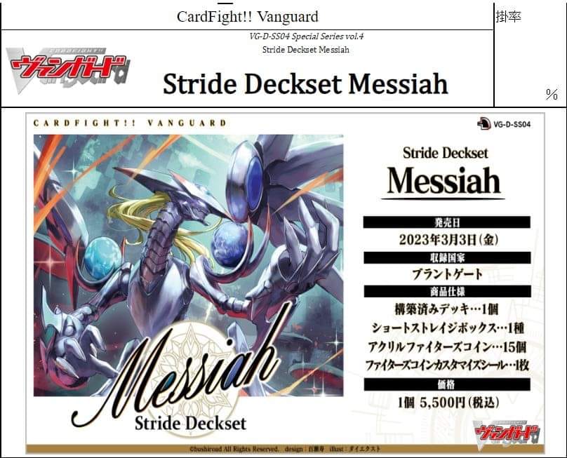 VG-D-SS04 Stride Deckset - Messiah