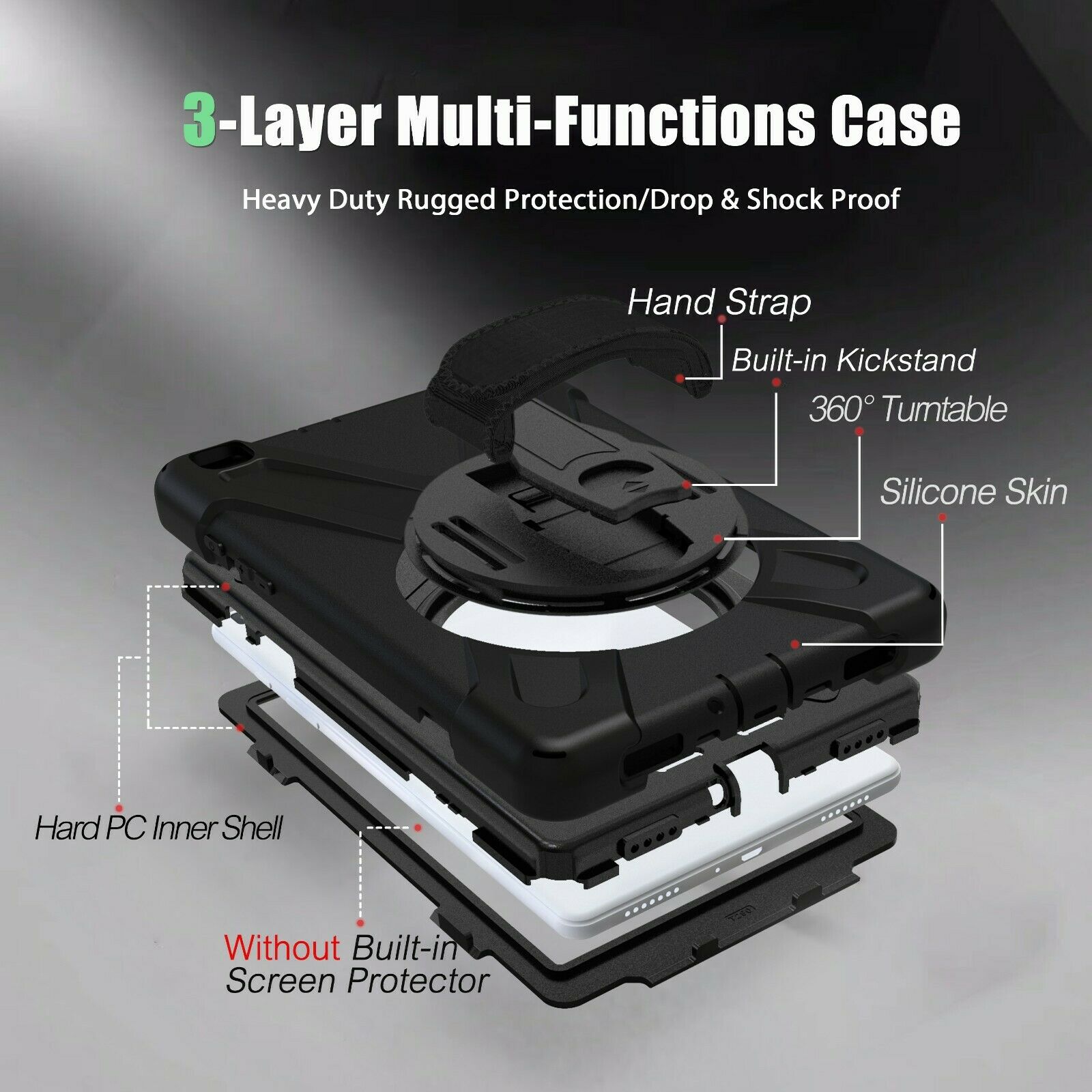 [Multi Function] เคสกันกระแทก เคส Samsung Galaxy Tab A 8 2019 T295 รุ่นไม่มีปากกา