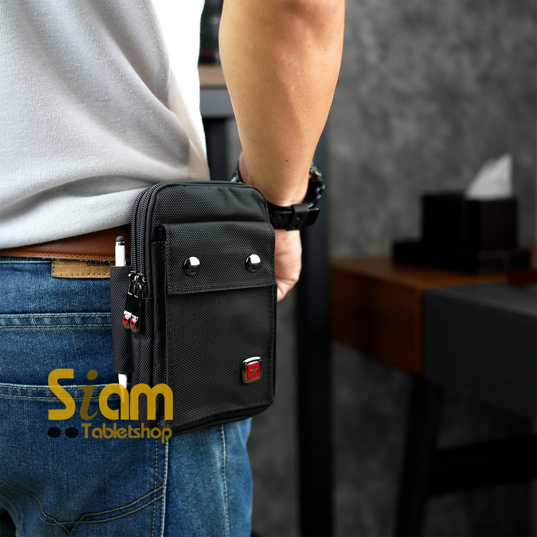 DAKAR กระเป๋าหนังคาดเอว แนวตั้ง ใส่มือถือขนาด 5 - 6.7 นิ้ว (099)