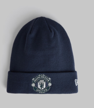 หมวกไหมพรมแมนเชสเตอร์ ยูไนเต็ด Rubber Woven Navy Cuff ของแท้