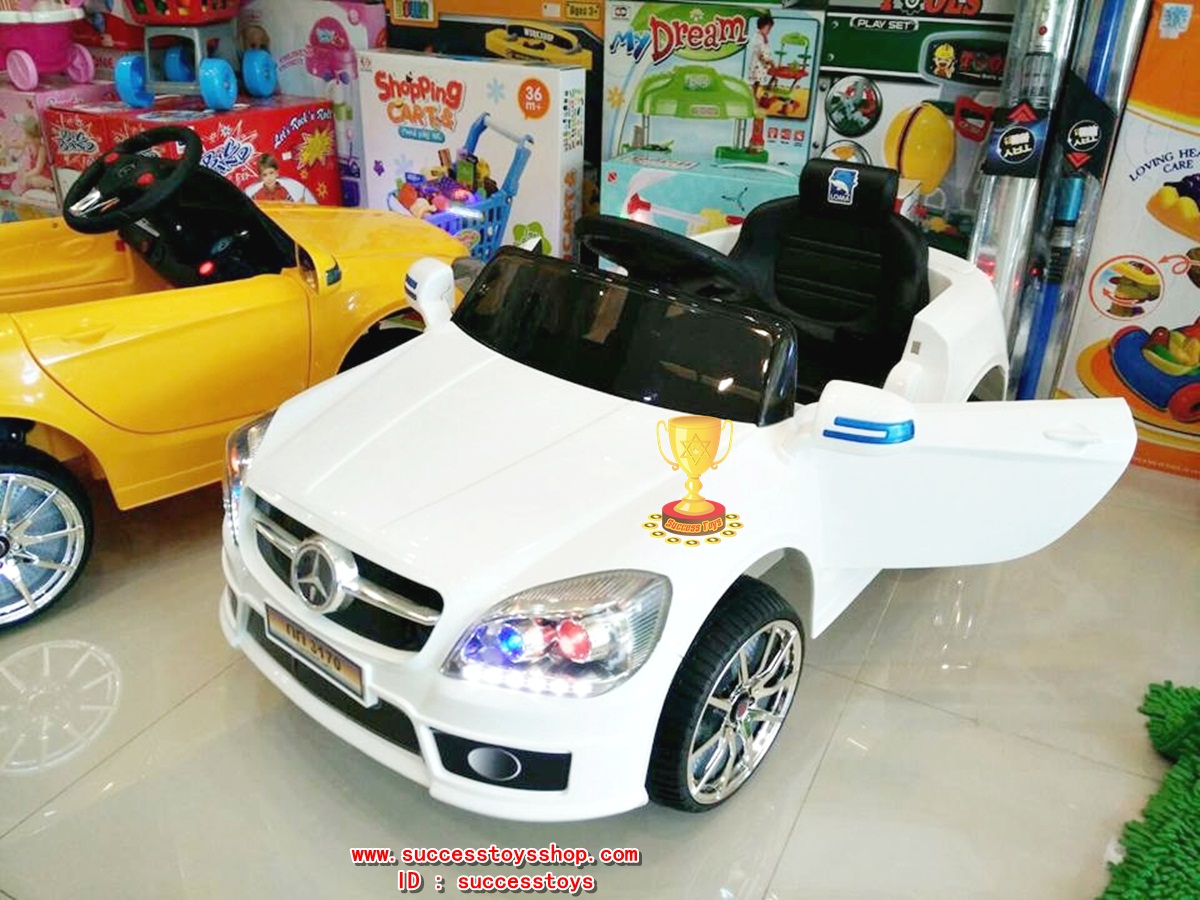 BJ3170Y รถแบตเตอรี่เด็กนั่งไฟฟ้า ยี่ห้อเบนซ์ มี4สี แดง เหลือง เขียว ขาว