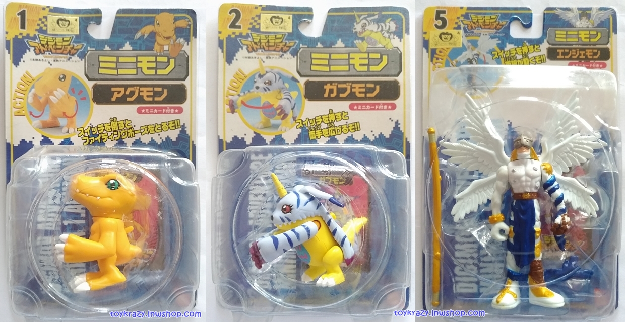 [ขายแยกชิ้น] Bandai Minimon Series Digimon Adventure - Agumon/ Gabumon/ Angemon