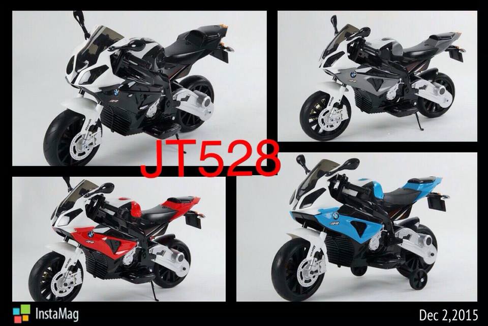 JT528 รถมอเตอร์ไซค์เด็กนั่งไฟฟ้า ซุปเปอร์ไบค์ BMW S1000 งานแท้ (2 มอเตอร์)