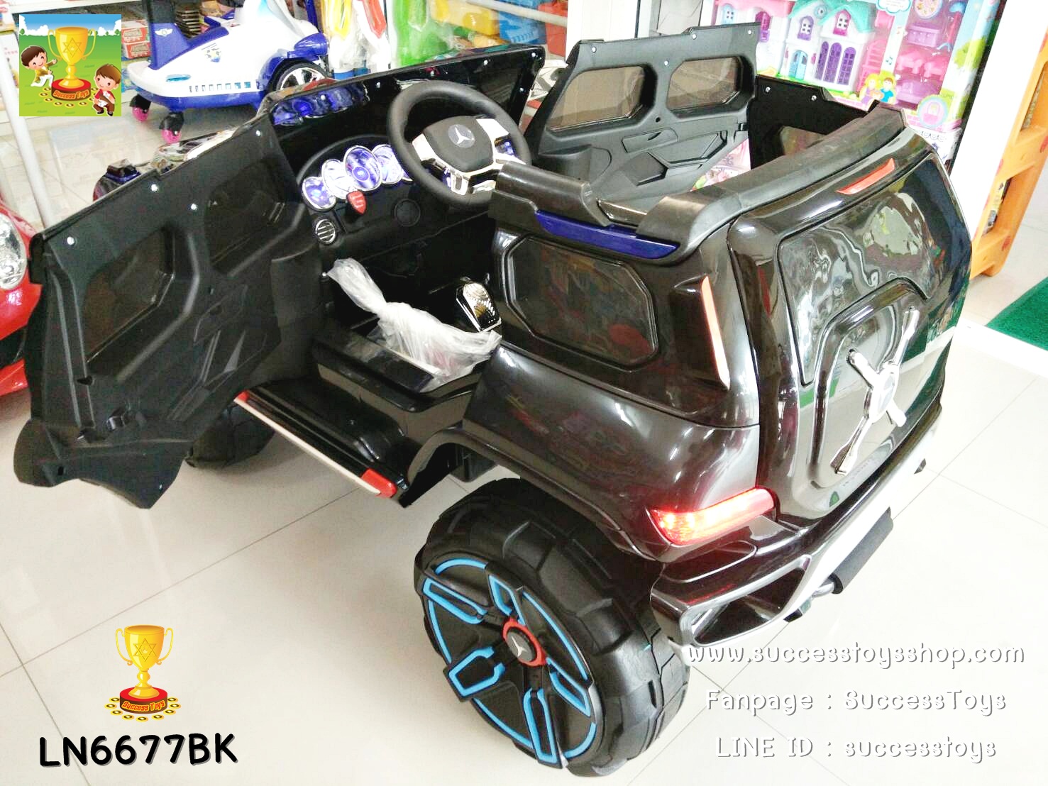 LN6677 รถจิ๊ฟแบตเตอรี่เด็กนั่งไฟฟ้า ยี่ห้อ BMW ซีรีย์5 มี 3 สี แดง ขาว เหลือง