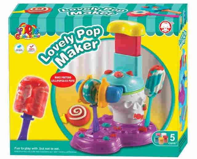 ของเล่นอมยิ้มเสียบไม้ Lovely Pop Maker พร้อมแป้งโดว์ 5 กระปุก