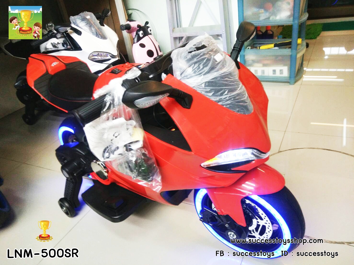 LNM-500SR รถมอเตอร์ไซต์แบตเตอรรี่ ดูคาติ สีแดง