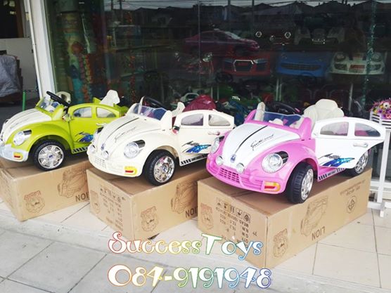 รถแบตเตอรี่เด็กนั่ง รุ่น LN5798 ยี่ห้อโฟล์คเต่า2 มอเตอร์ แบต 6v4.5 2 ก้อนมี 3 สี ชมพู เขียว ครีม
