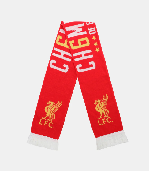 ผ้าพันคอลิเวอร์พูลย้อนยุค UCL Champions ของแท้