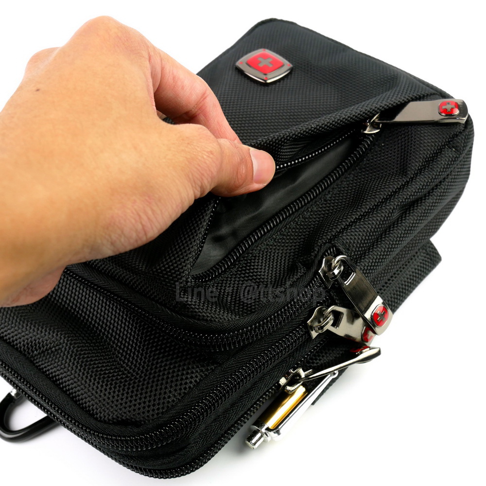 DAKAR กระเป๋าหนังคาดเอว ใบใหญ่ แนวตั้ง ใส่มือถือขนาด 5 - 6.5 นิ้ว (0611)