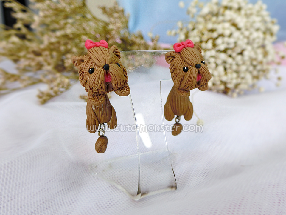 ต่างหู น้องหมา ยอร์คเชีย Yorkshire Terrier Earrings