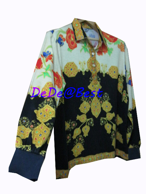 ขายแล้วค่ะ T38:Vintage top เสื้อวินเทจลายอัญมณีสวย❤