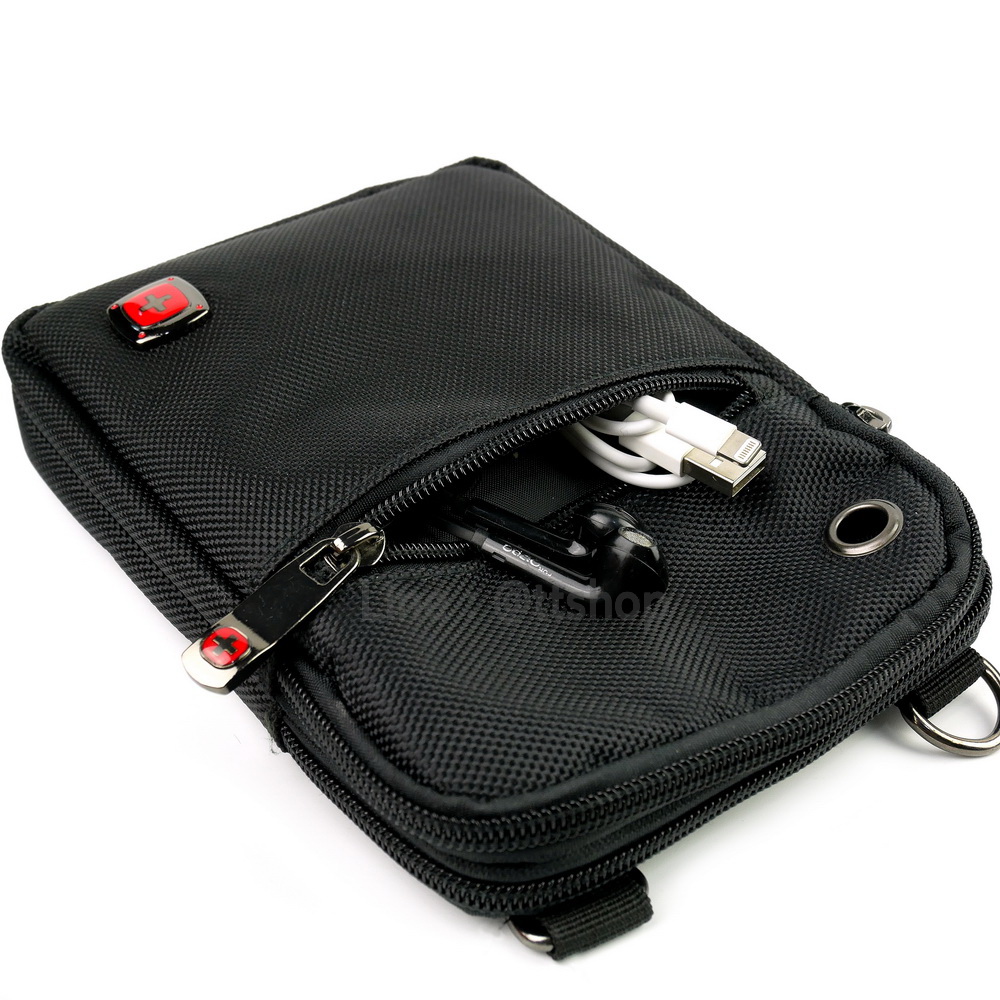 DAKAR กระเป๋าหนังสะพาย พร้อมช่องหูฟัง ใส่มือถือขนาด 5 - 7 นิ้ว (078)