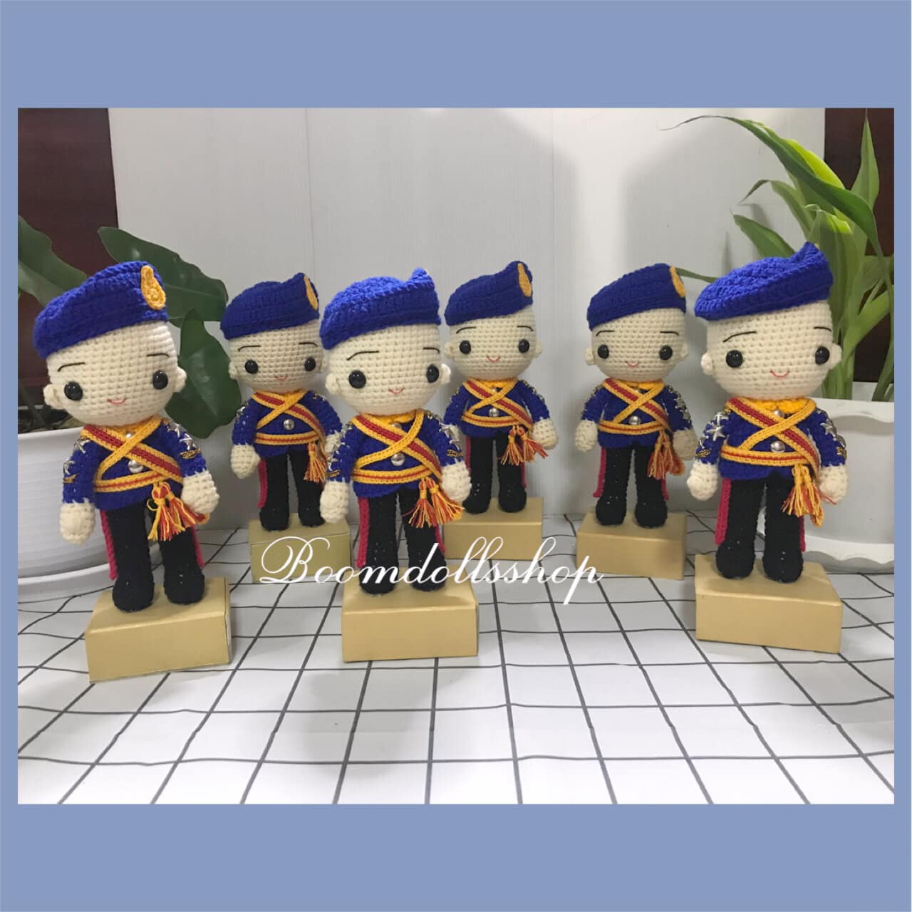 ตุ๊กตาถักทหาร ขนาด 7 นิ้ว
