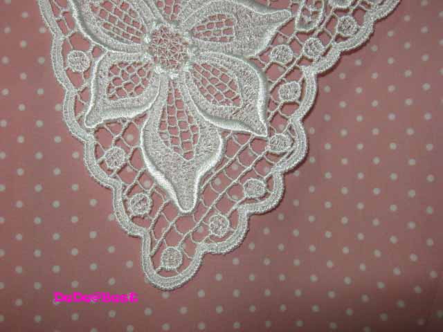 ขายแล้วค่ะ D32:Vintage dress เดรสวินเทจสีชมพูลายจุดขาว ปกลูกไม้สวยหวาน❤