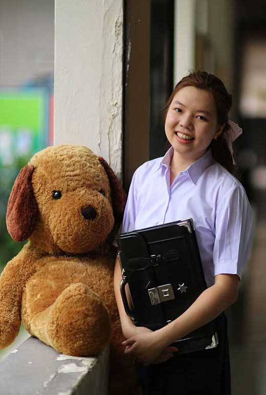 เสื้อเชิ๊ตนักเรียนหญิง ม.ปลาย แขนพอง โรงเรียนรัฐบาล