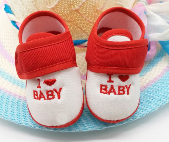 รองเท้าเด็กอ่อน I love Baby สีแดง Size 11-13