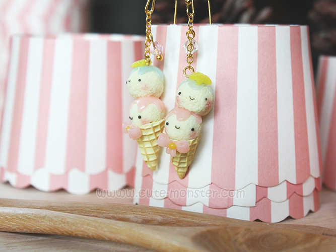 ต่างหูไอศครีม ลิตเติ้ลทวินสตาร์ Little twin star Ice-cream
