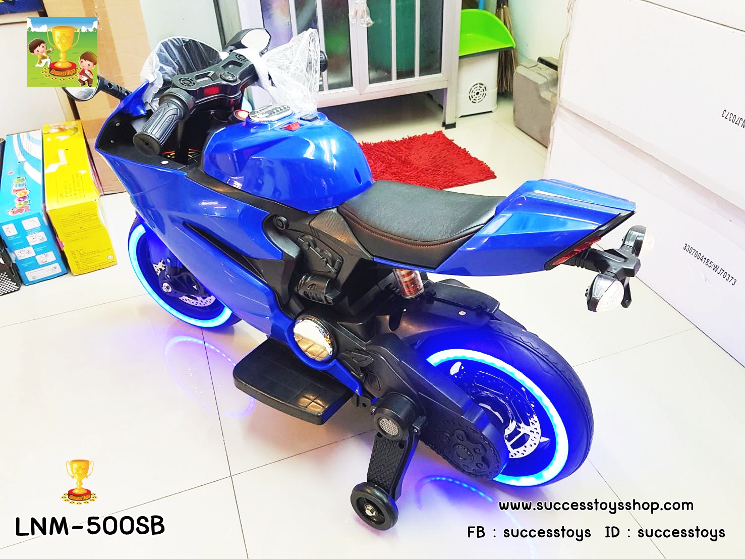 LNM-500SB รถมอเตอร์ไซต์แบตเตอรรี่ ดูคาติ สีน้ำเงิน